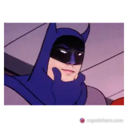 Batman, thinking, with somebody else's face